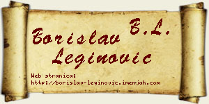 Borislav Leginović vizit kartica